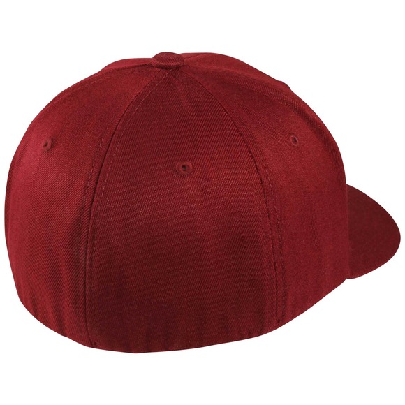 Nixon Men's Exchange Embroidered Logo Wool Blend FlexFit Hat Cap in Burgundy - Picture 2 of 2